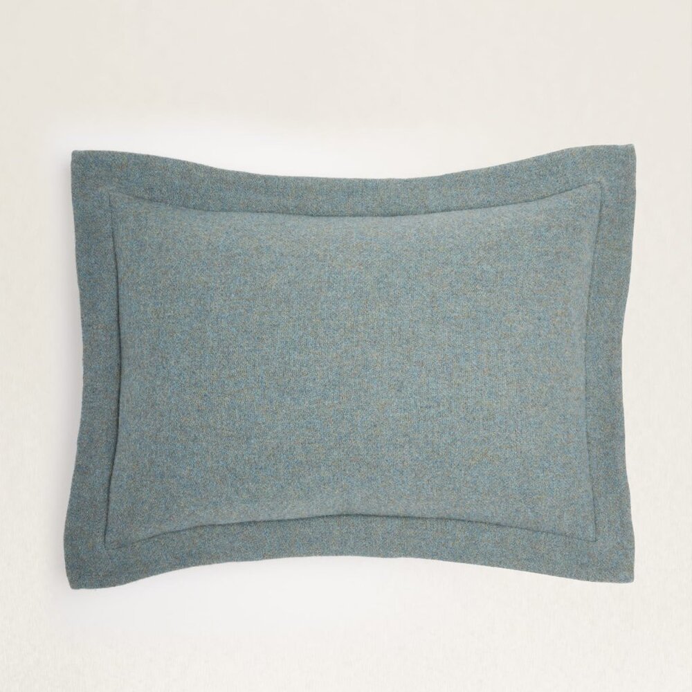 PENDELTON eco-wise pillow shams, washable wool in Shale Blue (2)